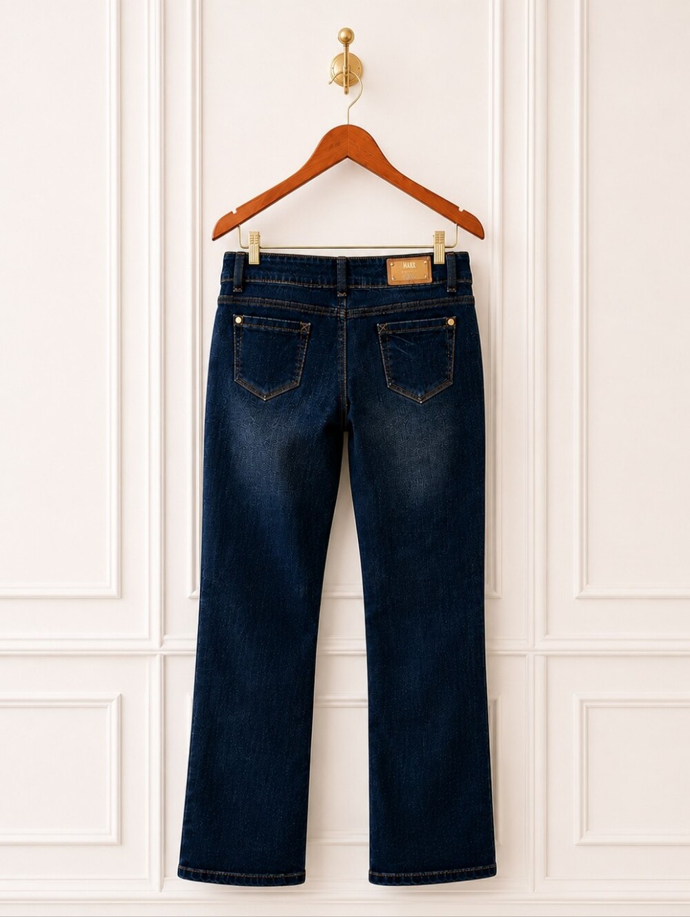 Marx Dark Wash Bootcut Jeans Size 30 | Mid Rise Stretch Denim Classic Flare - Picture 6 of 8
